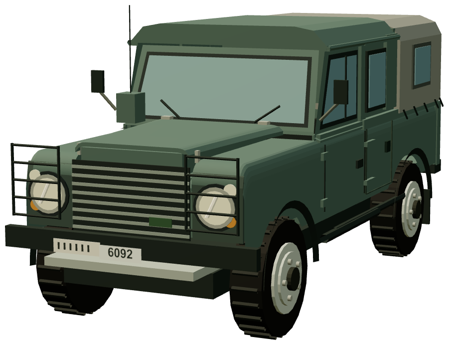 French Army Defender 110 Double Cab — front three-quarter render