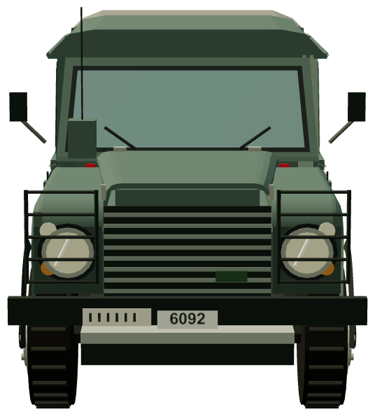French Army Defender 110 Double Cab — front render