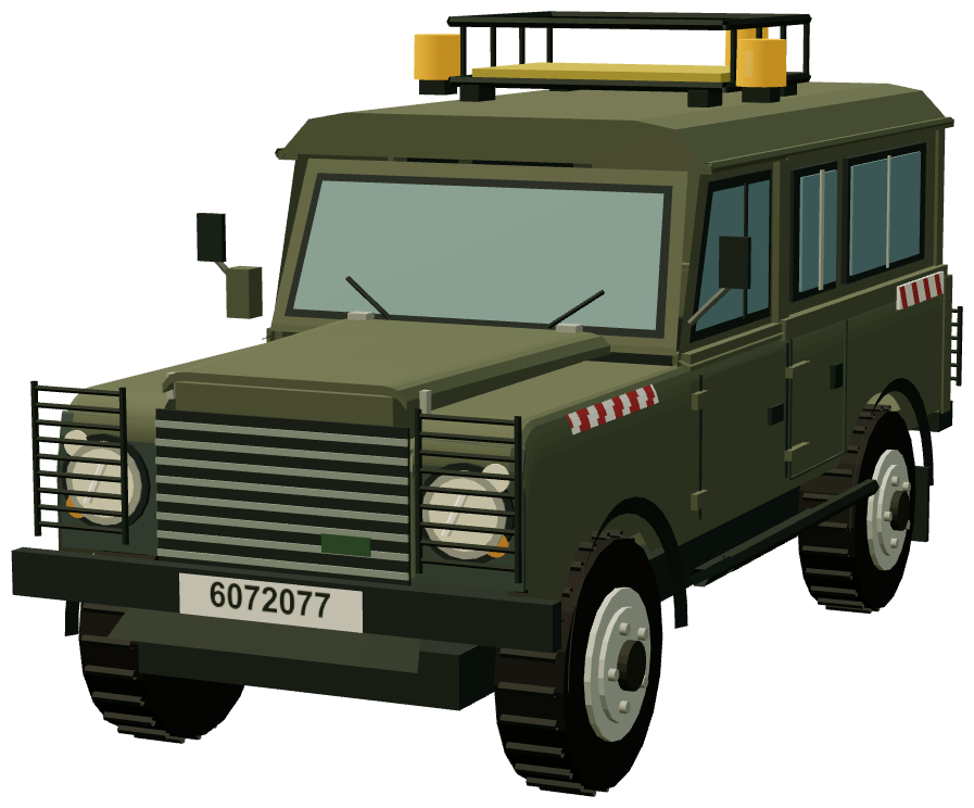 French Army Defender 110 Station Wagon — front three-quarter render