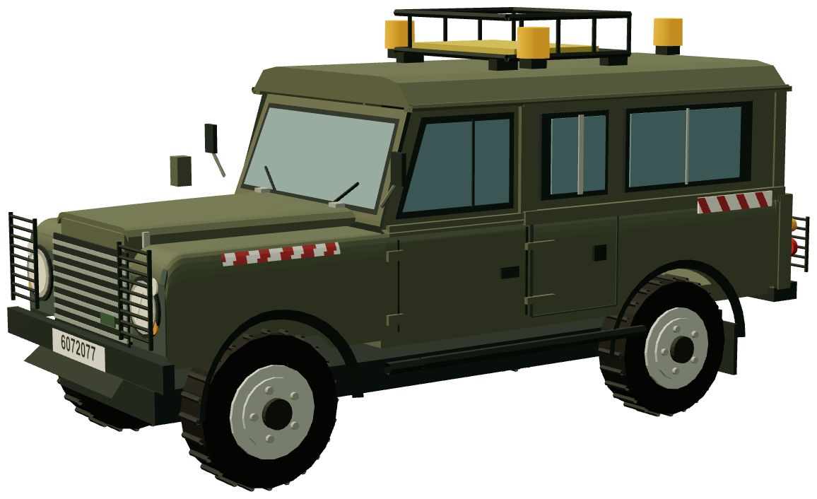 French Army Defender 110 Station Wagon — three-quarter render