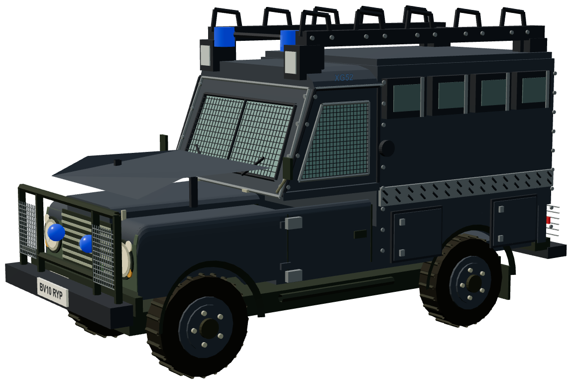 Greater Manchester Police Armoured 110 — three-quarter render