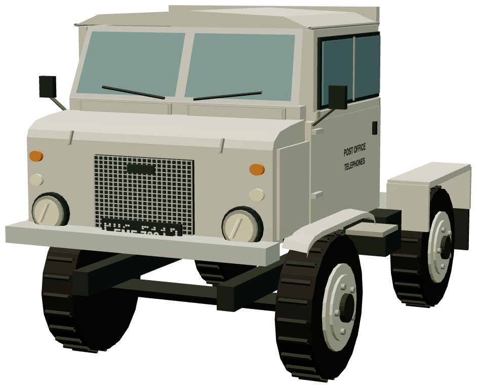 GPO Forward Control Tractor — front three-quarter render