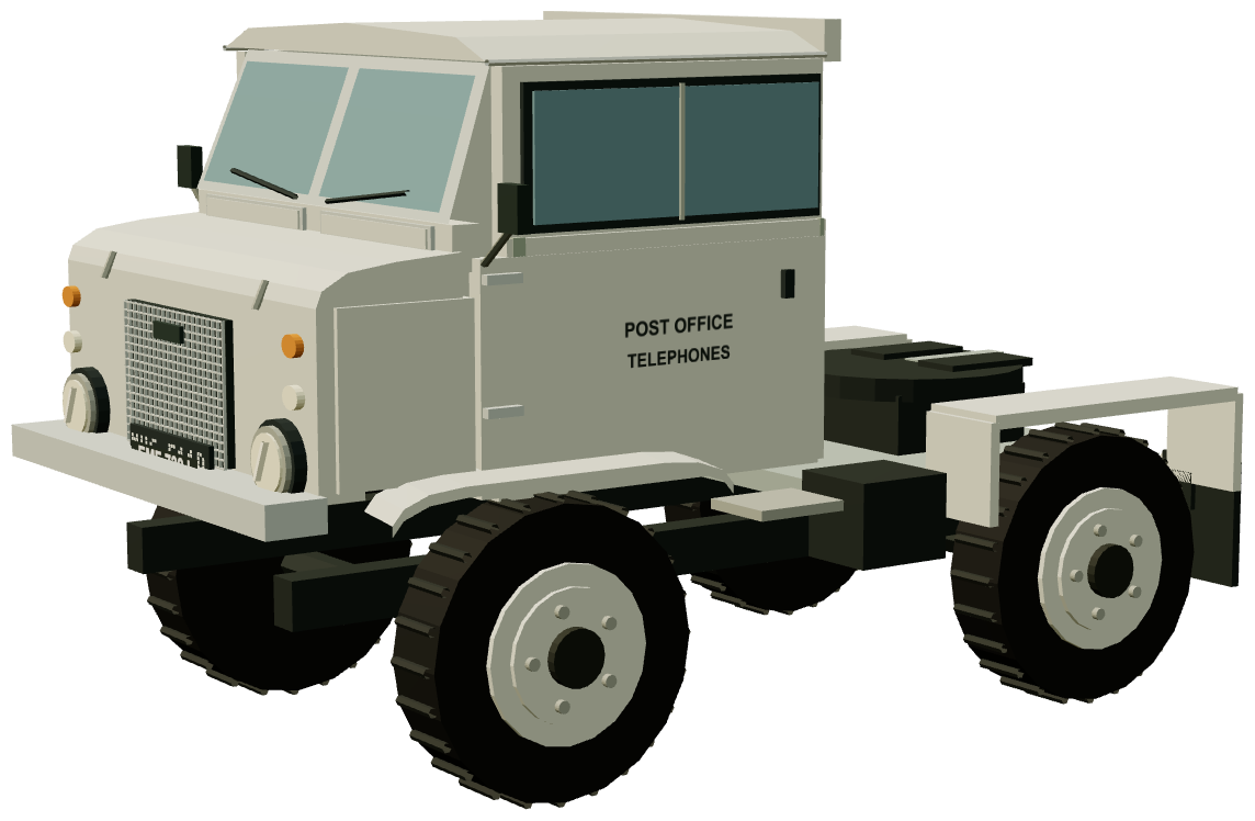 GPO Forward Control Tractor — three-quarter render