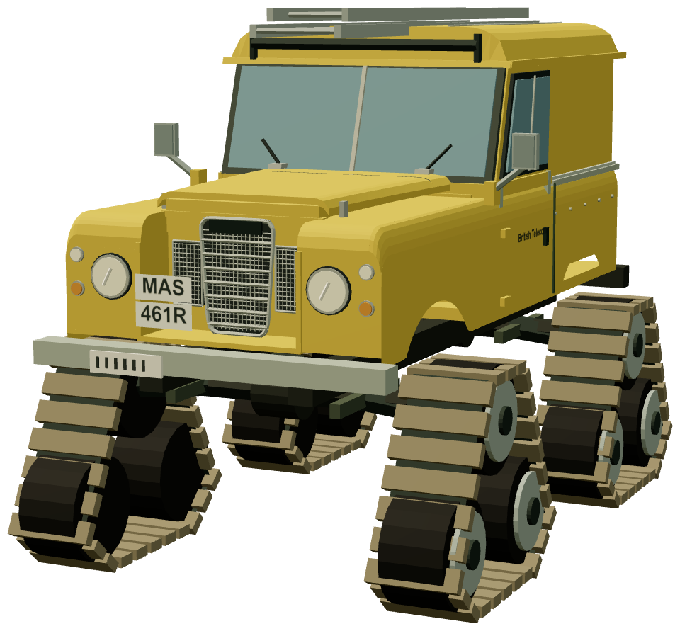 GPO Land Rover Snowtrac — front three-quarter render