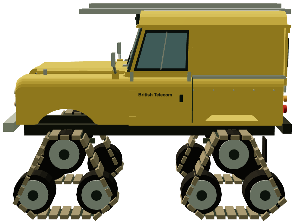GPO Land Rover Snowtrac — side render