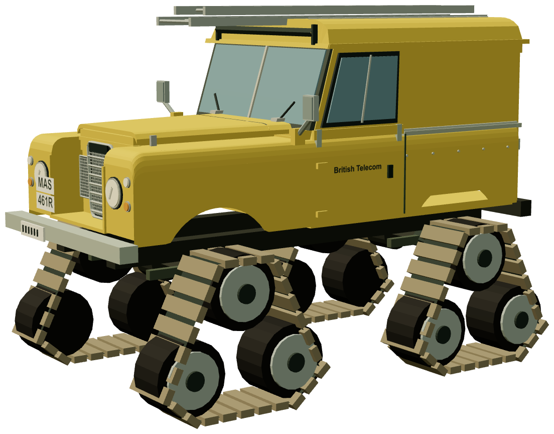 GPO Land Rover Snowtrac — three-quarter render