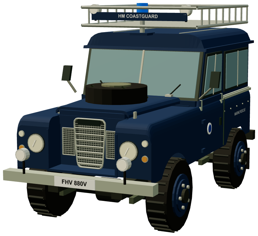 HM Coastguard Fleetwood Series III 88 — front three-quarter render