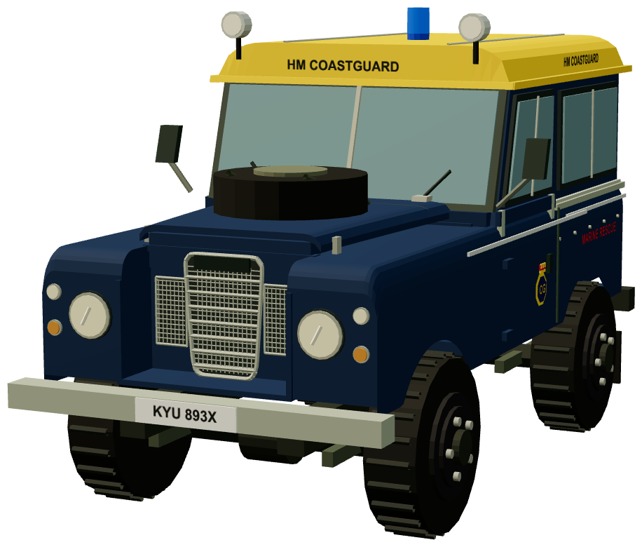 HM Coastguard Series III 88 Station Wagon — front three-quarter render