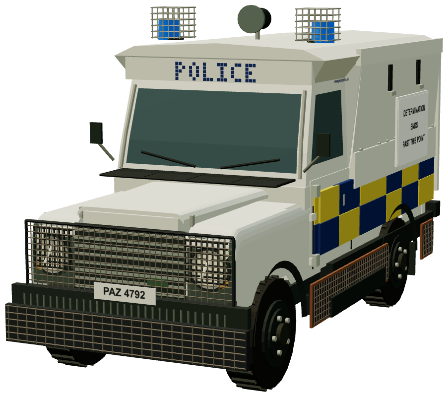 Hobson Industries Armoured Land Rover Prototype — front three-quarter render