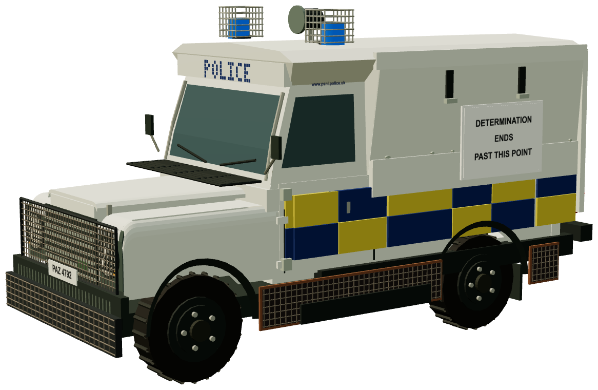 Hobson Industries Armoured Land Rover Prototype — three-quarter render