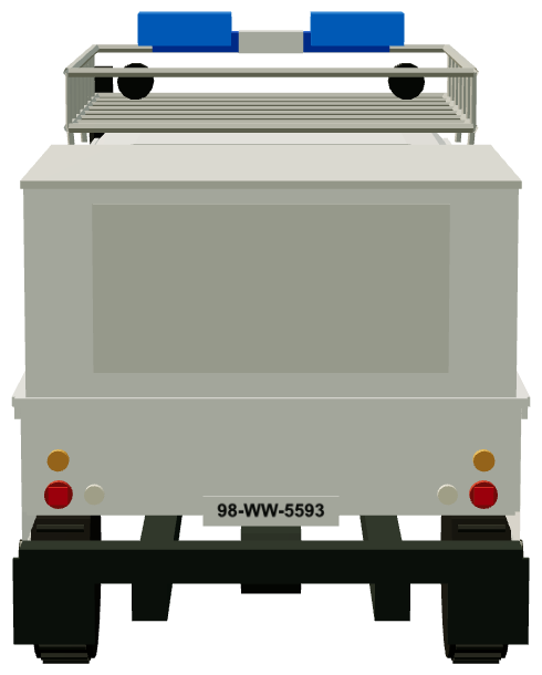 Louth Civil Defence Fire & Flood Response Defender — rear render
