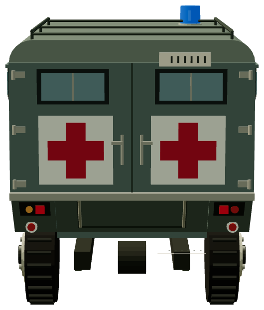 UK Marshal Body Ambulance — rear render