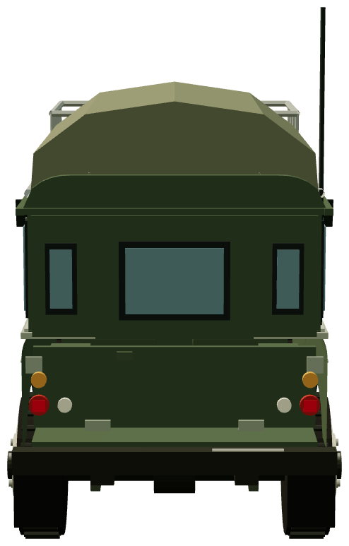 Military Carawagon command vehicle — rear render