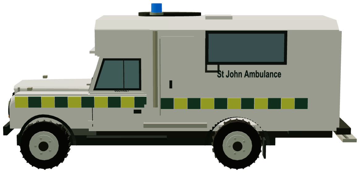 MMB Defender 130 St John ambulance — side render