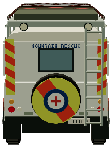 Mountain Rescue Defender 110 — rear render