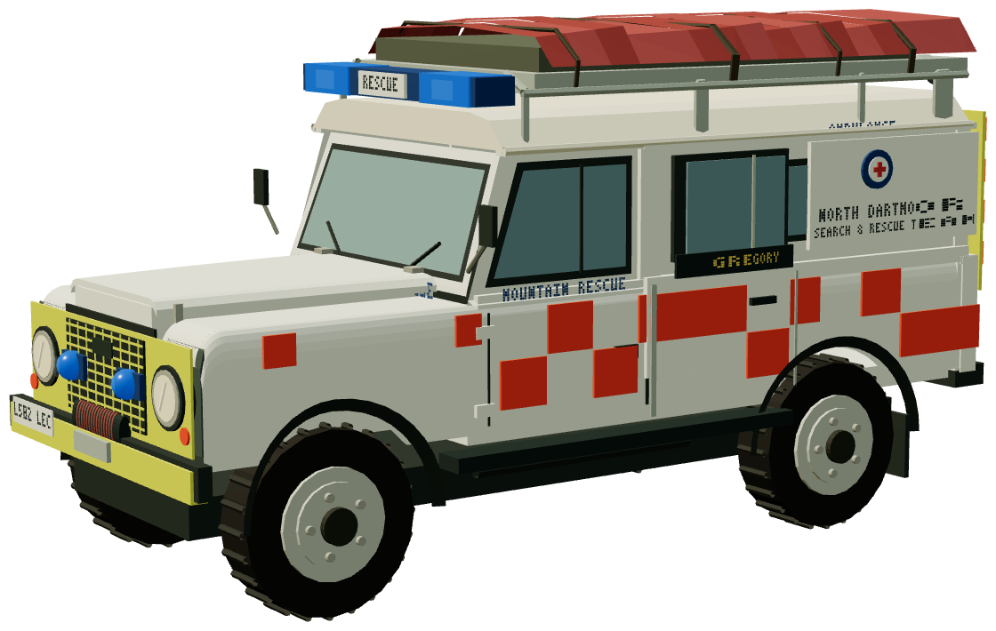 Mountain Rescue Defender 110 — three-quarter render