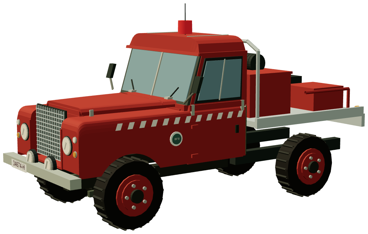 NSW Bush Fire Brigade Tanker — three-quarter render