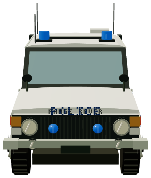 Nuclear Constabulary Range Rover — front render