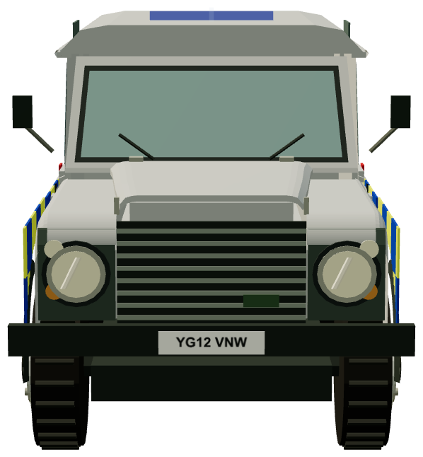 North Yorkshire Police Rural Task Force Defender — front render