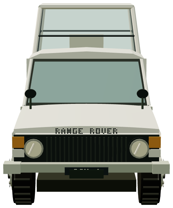 Ogle Range Rover Popemobile — front render