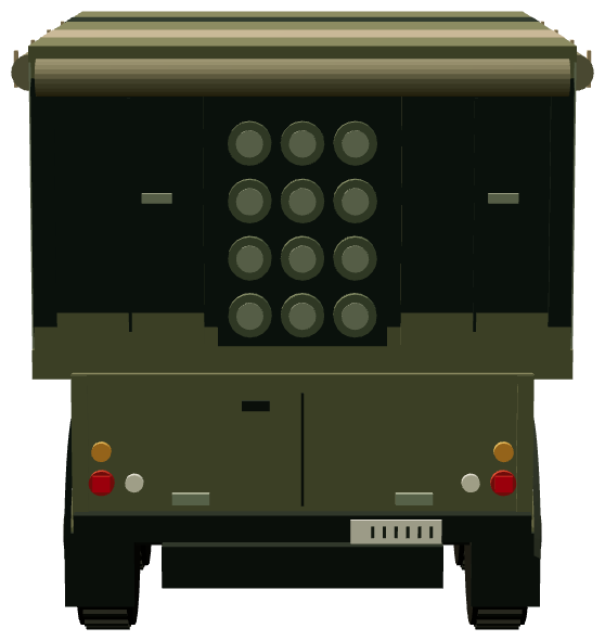 Perentie 6×6 Air Defence — rear render