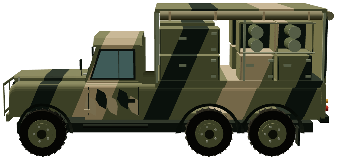 Perentie 6×6 Air Defence — side render