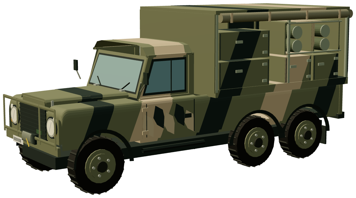 Perentie 6×6 Air Defence — three-quarter render