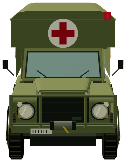 Perentie 6×6 Ambulance — front render