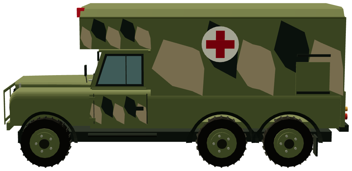 Perentie 6×6 Ambulance — side render