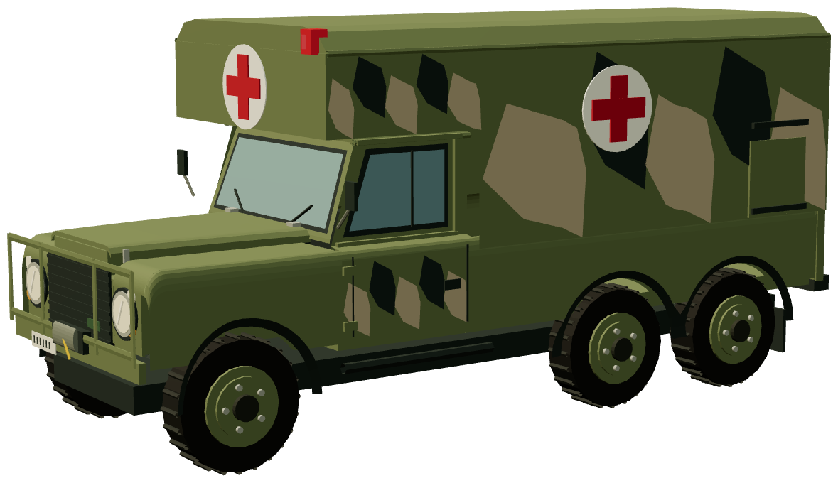 Perentie 6×6 Ambulance — three-quarter render