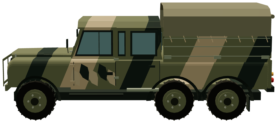 Perentie 6×6 Dual Cab — side render