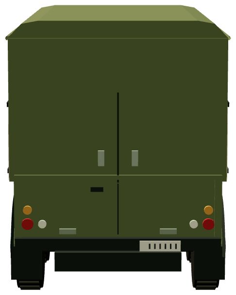 Perentie 6×6 Hard Top — rear render