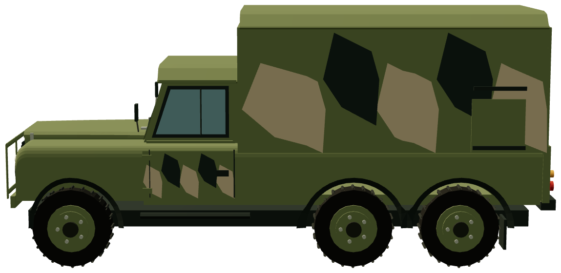 Perentie 6×6 Hard Top — side render