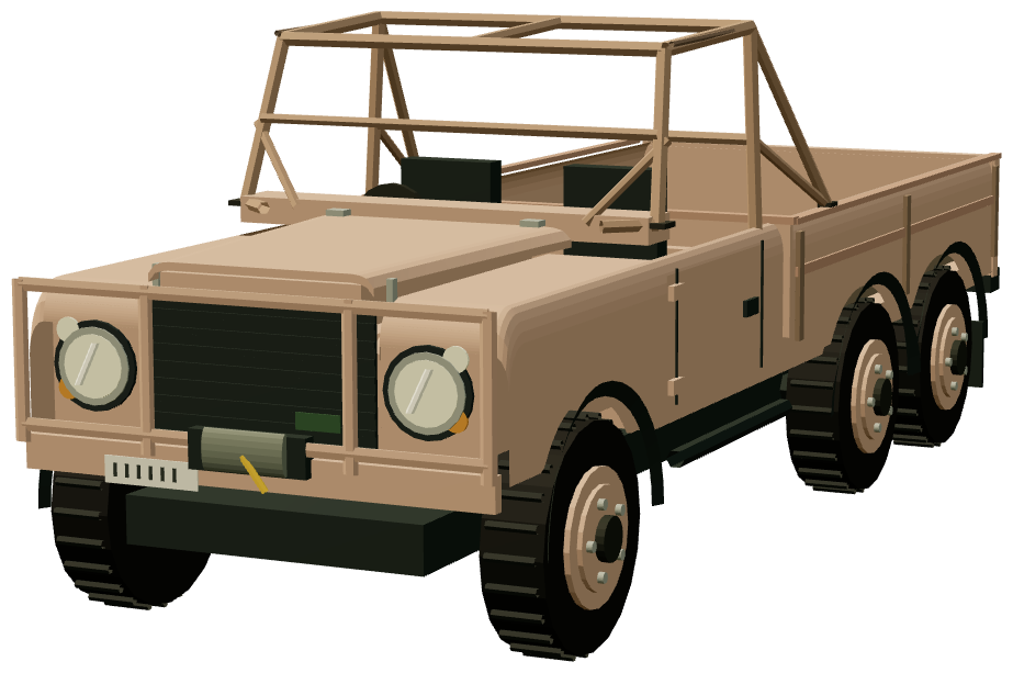 Perentie 6×6 Oman Logistics Vehicle — front three-quarter render