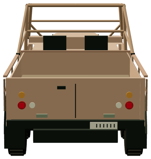Perentie 6×6 Oman Logistics Vehicle — rear render