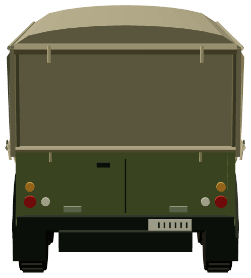 Perentie 6×6 Canvas — rear render
