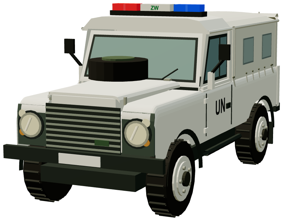 PKW UNIFIL Zandarmeria Wojskowa Defender 110 — front three-quarter render