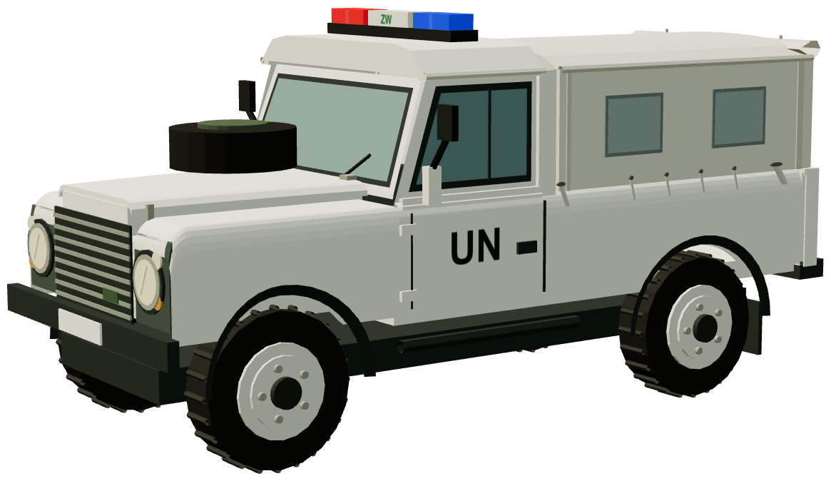 PKW UNIFIL Zandarmeria Wojskowa Defender 110 — three-quarter render