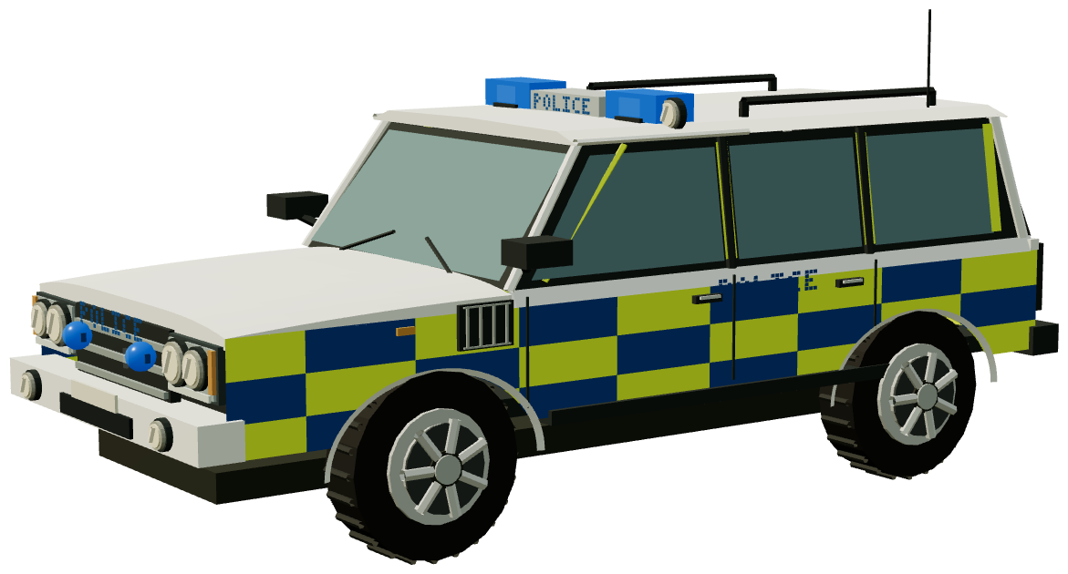 Cheshire Police Range Rover — three-quarter render