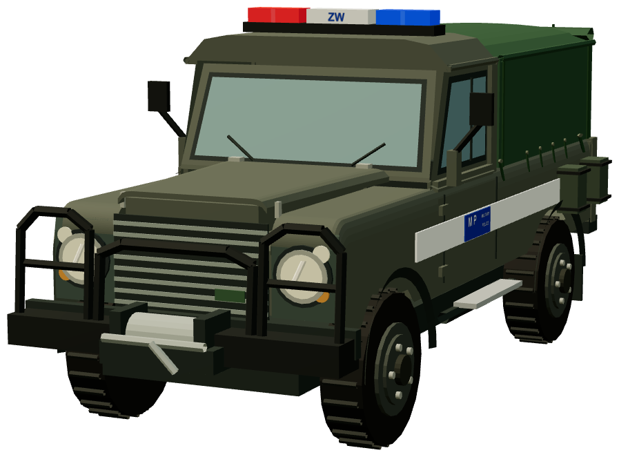 Żandarmeria Wojskowa Defender 110 Soft Top — front three-quarter render