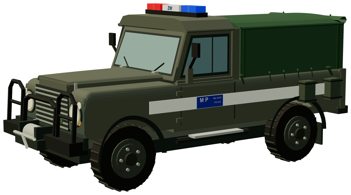 Żandarmeria Wojskowa Defender 110 Soft Top — three-quarter render