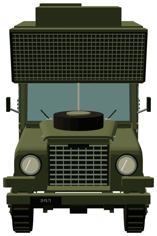 Royal Artillery PPIF Drone Section Land Rover — front render
