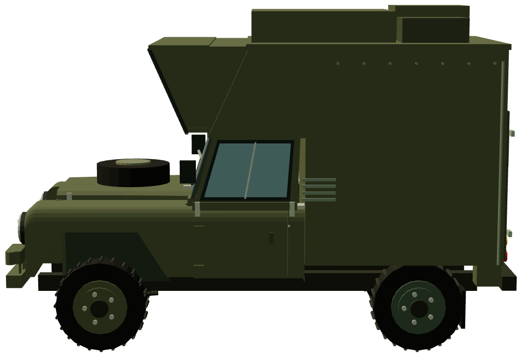 Royal Artillery PPIF Drone Section Land Rover — side render