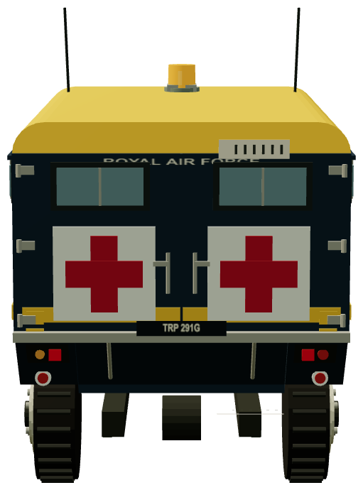 RAF Crash Rescue Marshall Ambulance — rear render
