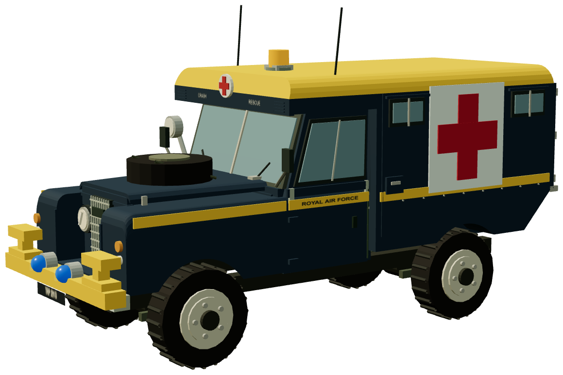 RAF Crash Rescue Marshall Ambulance — three-quarter render