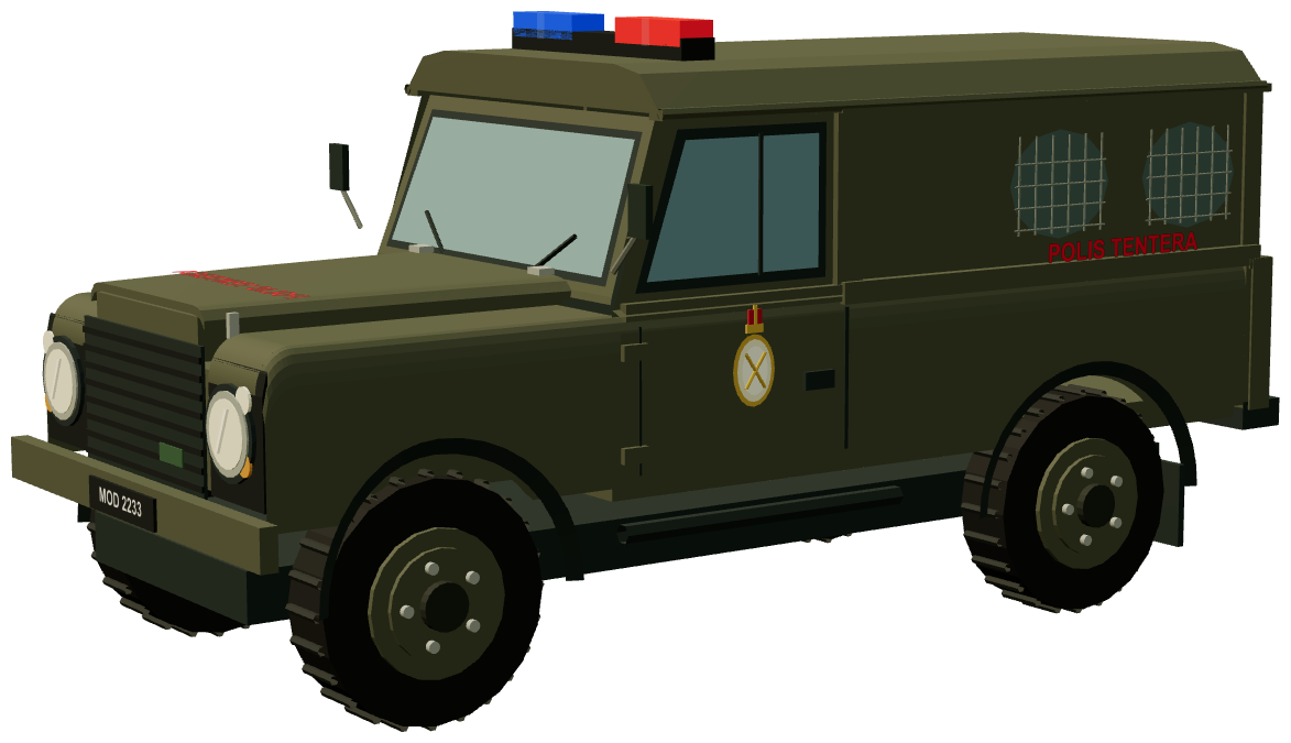 RBAF Military Police Defender 110 — three-quarter render