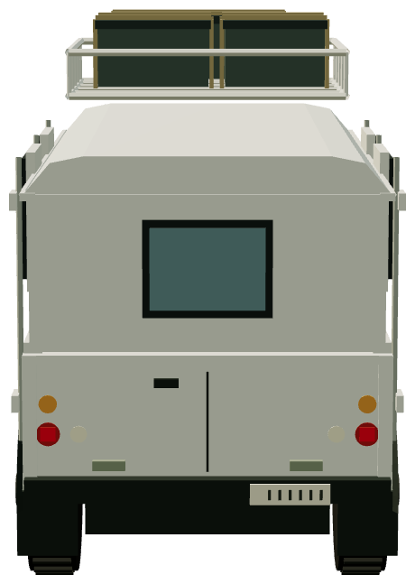 Reuters armoured 130 press vehicle — rear render