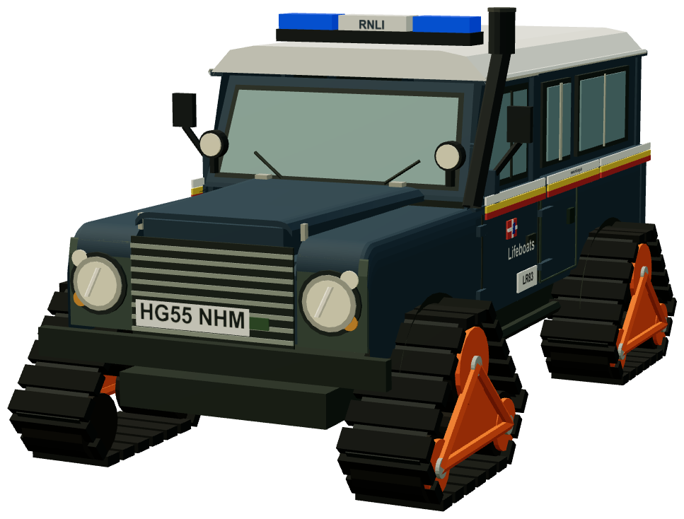 RNLI West Kirby Mattracks Defender — front three-quarter render