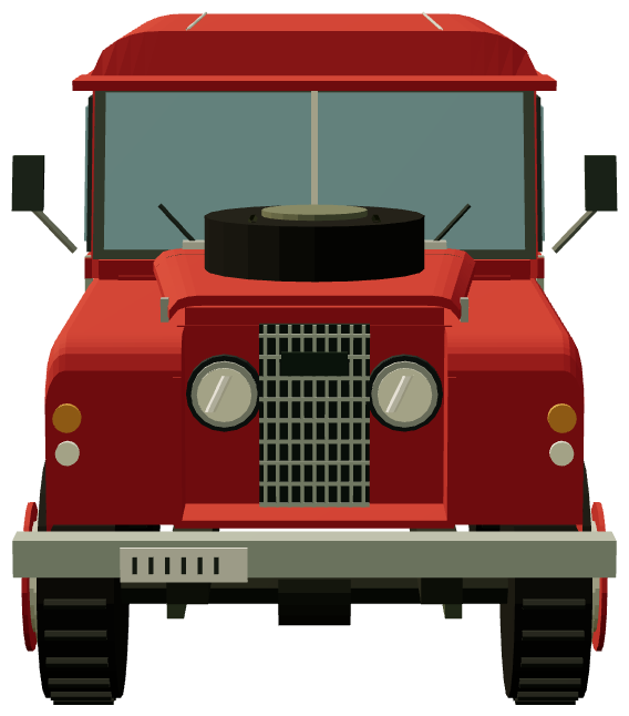 Royal Mail Series IIA 88 hardtop — front render