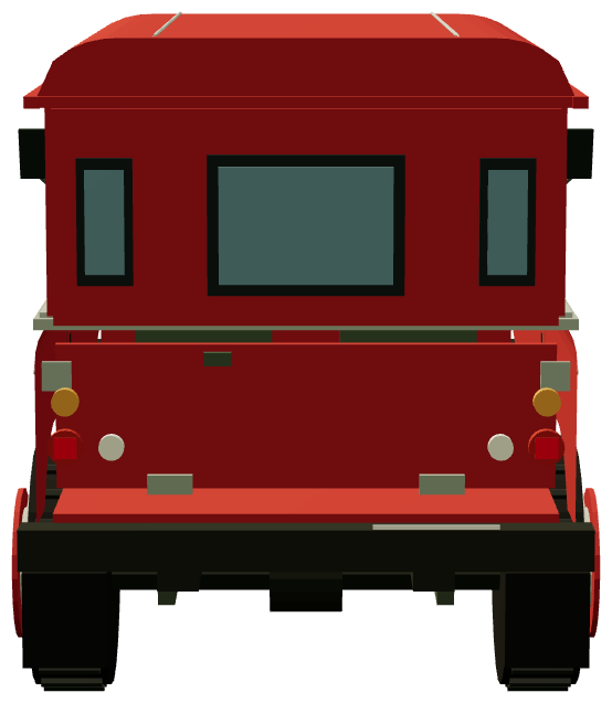 Royal Mail Series IIA 88 hardtop — rear render